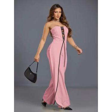 Imagem de Macacão Elegante e Sofisticado Empório Pit Bull 90559, Rosa bebê, P