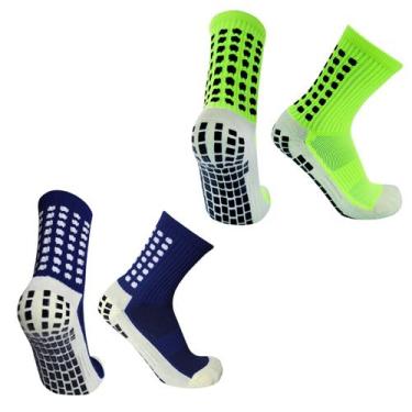 Imagem de Kit 2 Pares Meia Esportiva Antiderrapante Futebol Pro Socks Tipo Truso