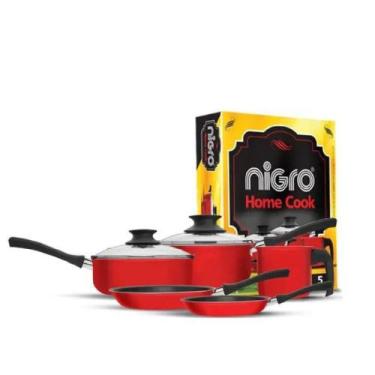 Imagem de Jogo De Panelas 5 Peças Nigro Homecook - Vermelho