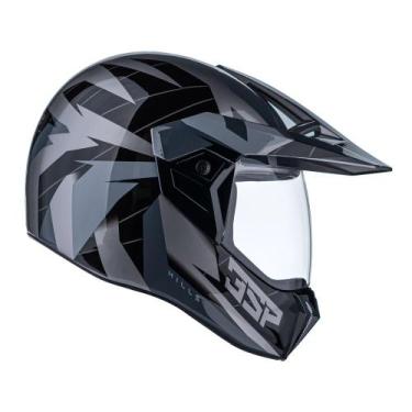 Imagem de Capacete Moto Bieffe 3 Sport Hills Masculino Feminino, Grafite com Gra
