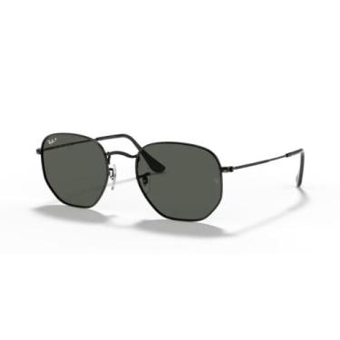 Imagem de Óculos de Sol Hexagonal Preto Polarizadas Ray-Ban
