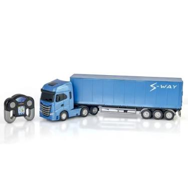 Imagem de Caminhão Brinquedo Miniatura Iveco Bau S-Way Controle Remoto - Usual B