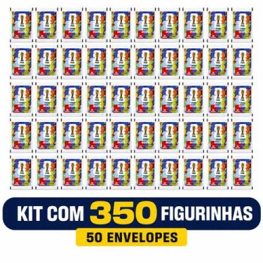 Imagem de Kit 50 Pacotinhos de Figurinha da Copa do Mundo 2026 Oficial (350 figu