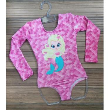Imagem de Maiô Biquíni Body Infantil Praia Piscina Moda Verão Sereia Ariel - Ana