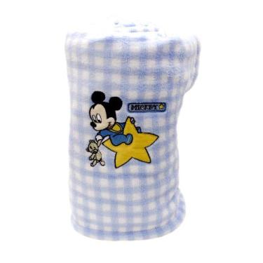 Imagem de Manta baby Bordada Infantil Jolitex - Disney  Azul, Estrela