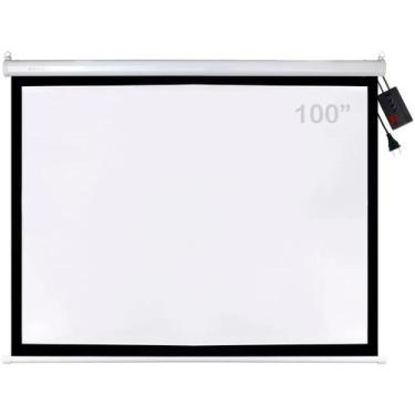 Imagem de Tela Csr 100'' Elétrica 110v Com Controle Remoto