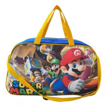 Imagem de Bolsa Infantil Ou Sacola Viagem Criança Super Mario F5 G - chinamix