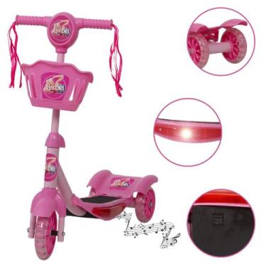 Imagem de Patinete Infantil 3 Rodas Menina Barbie Cesta Envio Imediato - Toys 2U