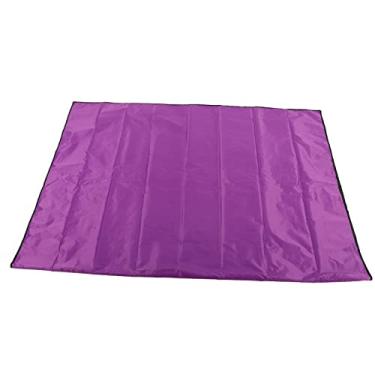 Imagem de Toldo de vela de sombra de sol, pano de oxford Retângulo dobrável durável Vela de sombra de sol Proteção UV Fácil de instalar Ganchos em forma de Pátio ao ar livre Abrigo de tecido de(Roxa)