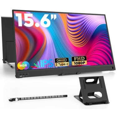 Imagem de Monitor portátil ZSCMALLS 15,6" FHD IPS USB-C HDMI