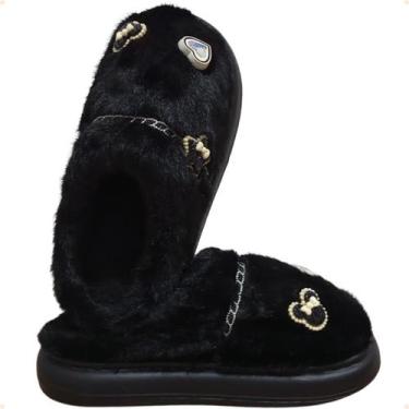 Imagem de Pantufa Feminina Pelúciada Com Detalhes Decorativos REF. PTF06151 - NO