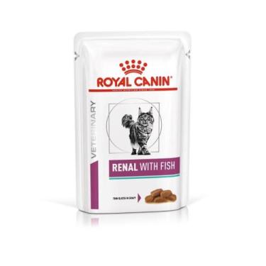 Imagem de Sachê Royal Canin Renal Pedaçõs Peixe Ao Molho Gatos 85g