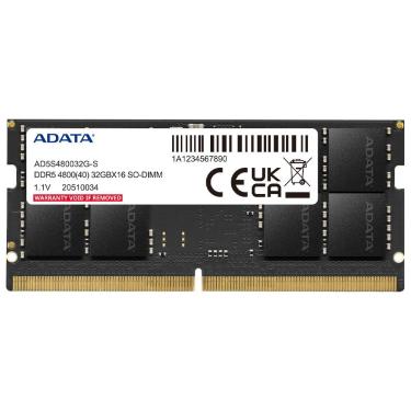 Imagem de Memória RAM para Notebook Adata DDR5 32GB 4800MHz AD5S480032G-S com Latência CAS CL40