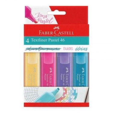 Imagem de Pincel marca texto Textliner 46 Pastel com 4 unidades MT/15464 - Faber