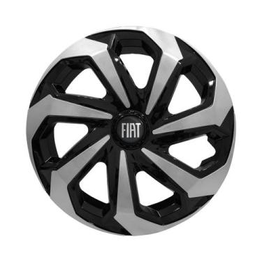 Imagem de Calota Esportiva Aro 13 Spider Black/Silver Fiat Uno Palio Siena - Eli