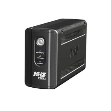 Imagem de Nobreak NHS Mini 4, 700V,  E. Bivolt, S. 220V Ou 120V, Conf Bat 1x7AH, 12V, 6 Tomadas ABS - 90.B1.007101
