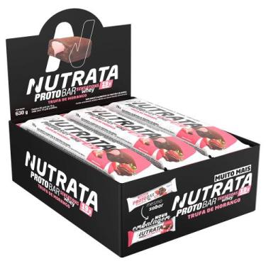 Imagem de Barra de Proteína ProtoBar Trufa de Morango Nutrata 70g Whey Protein F
