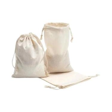 Imagem de Sacos De Armazenamento De Algodão Com Cordão, 10, 20, 50 Peças, Bolsas