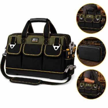 Imagem de Bolsa para ferramentas grande em lona reforçada impermeável 16 bolsos 