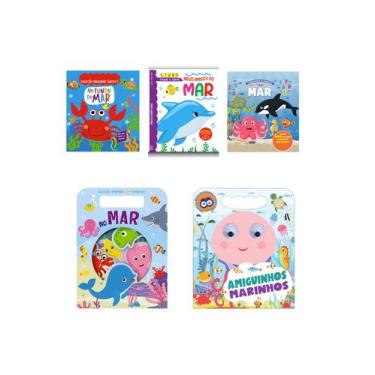 Imagem de Livro - Coleção Infantil Bichinhos do Mar - Kit com 5 Livrinhos