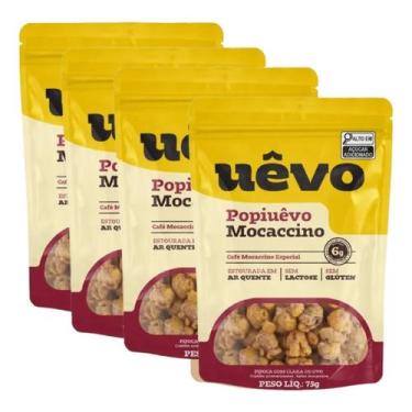 Imagem de Kit Com 4x Pipoca Proteíca - Uêvo - Lanche Fit - 75g Cada, Café Moccac