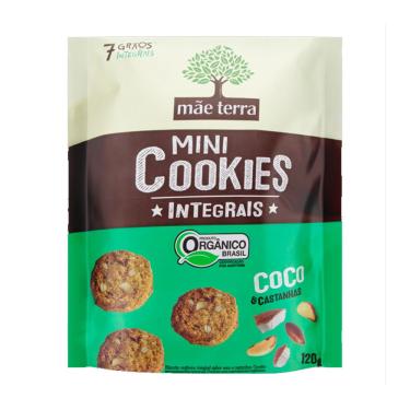 Imagem de Mini Cookies Integrais Coco E Castanhas Mãe Terra 120g