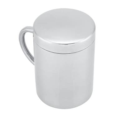 Imagem de Caneca isolada, com tampa de alça em aço inoxidável, para restaurante, cozinha, uso doméstico, hotel(L)