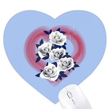 Imagem de July Eternal Silver Mouse pad Coração Dia dos Namorados Tapete de borracha para escritório