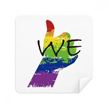 Imagem de LGBT Bandeira de arco-íris We óculos pano pano limpador de tela tecido de camurça pacote com 2
