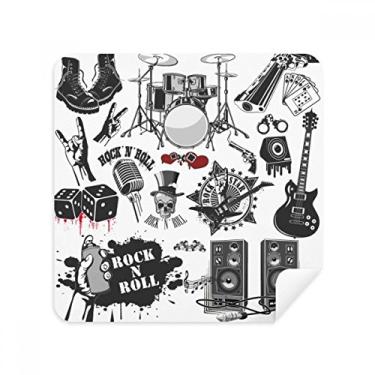 Imagem de Combinação de instrumentos musicais com estampa ilustrada de óculos, tecido de camurça, 2 unidades