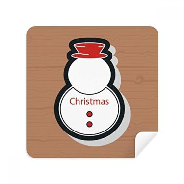 Imagem de Natal, boneco de neve, natal, ícone, óculos, pano de limpeza, tecido de camurça, pacote com 2