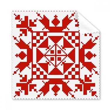 Imagem de Pano de limpeza de tela de telefone com textura vermelha estilo mosaico Rússia 5 peças