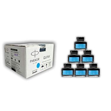 Imagem de Tinta para Caneta Tinteiro Parker Azul Real Lavável 30mL (Pacote c/6)