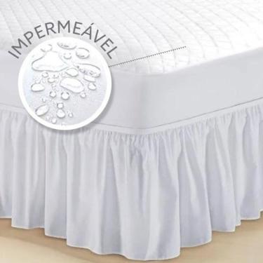 Imagem de Capa Para Colchão Impermeável Matelada Solteiro + Saia Box