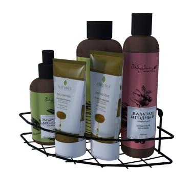 Imagem de Cantoneira Suporte Fixo Sabonete Shampoo Banheiro Preto