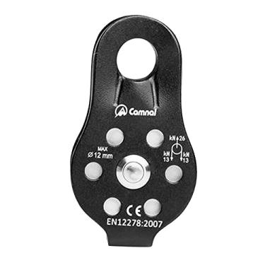 Imagem de Simhoa Polia de escalada pequena 26KN resistente com rolamento de esferas de aço inoxidável para corda de 1/4 a 1/2" - preta