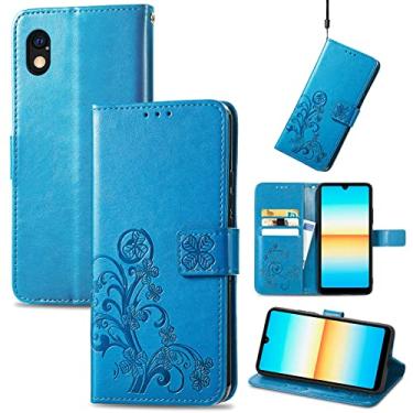 Imagem de HONGYAN Capa de telefone For Sony Xperia Ace III Four-leaf Clasp Embossed Buckle Leather Phone Case Capa protetora
