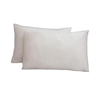 Imagem de Kit 2 Fronhas De Algodão 200 Fios 50X90 Percal Bainha Palha