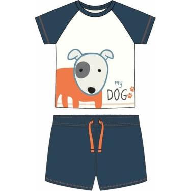 Imagem de Pijama Curto Infantil Bebê Menino 1T ao 3T Algodão Tip Top