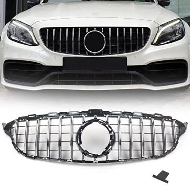 Imagem de FINMOKAL Para Mercedes Benz W205 C250 C300 2019+ Grade frontal GT Grade superior prata