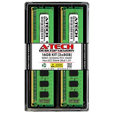 Imagem de A-Tech Kit de 16GB (2x8GB) RAM para Dell OptiPlex 9010, 7010, 3010, 990, 790, 390 (USFF/SFF/MT/DT) | Atualização de memória DDR3 1333 MHz DIMM PC3-10600 UDIMM
