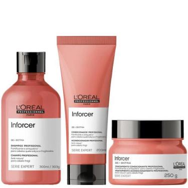 Imagem de Kit Loreal Inforcer Shampoo+Condicionador+Mascara - Loreal Professionn