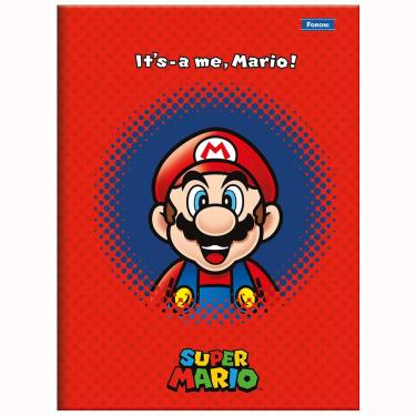Imagem de Caderno 1/4 Brochura Super Mario 80 Folhas Foroni 1040687