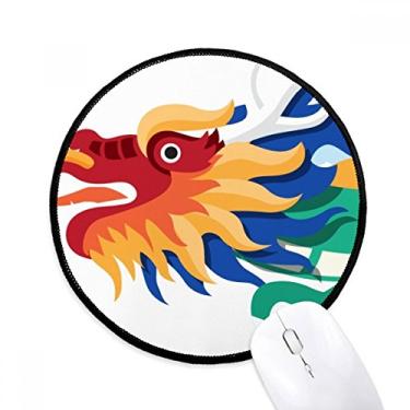 Imagem de DIYthinker China Dragon Cultura Tradicional Arte Padrão Mouse Pad Desktop Escritório Tapete Redondo para Computador