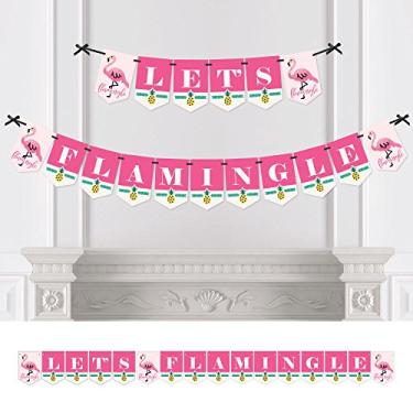 Imagem de Flamingo - Party Like a Pineapple - Bandeira de bandeirinha Let's Flamingle Party