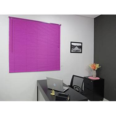 Imagem de Persiana Horizontal PVC Lilás 140 (L) x 140 (A) Cortina Completa C/Kit de instalação 1,40 x 1,40