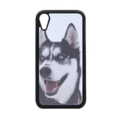 Imagem de Capa com imagem Husky de neve para iPhone XR para proteção de telefone da Apple