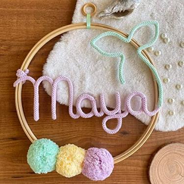 Imagem de Porta Maternidade - Guirlanda Sereia Pompons - Tricotin