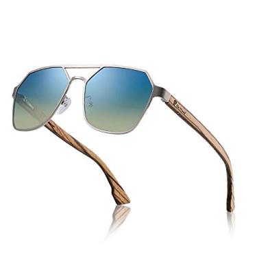 Imagem de Óculos de Sol Casual Estilo Madeira Artesanal HU WOOD Polarizados UV400 GR8039 (C3)