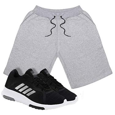 Imagem de Bermuda Moletom Cinza/GG - Tenis Sport Preto/42